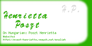 henrietta poszt business card